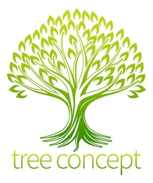 Tree Abstract Stylised Concept Design Icon Stock Illustration