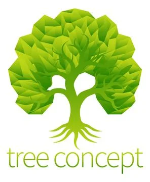Tree Abstract Stylised Concept Design Icon Illustrazione stock