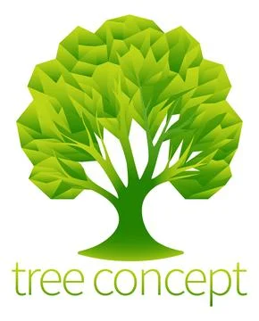 Tree Abstract Stylised Concept Design Icon Stock Illustration