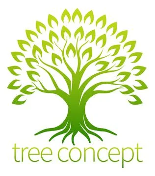 Tree Abstract Stylised Concept Design Icon Stock Illustration