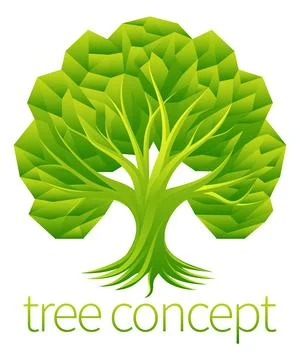 Tree Abstract Stylised Concept Design Icon Stock Illustration
