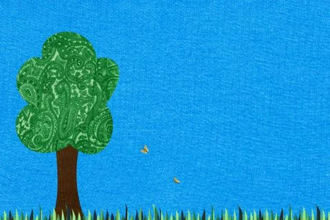 Tree against blue sky 스톡 일러스트