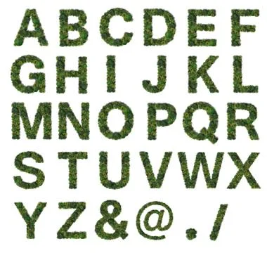 Tree Alphabet set Stock Illustration