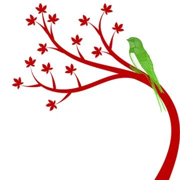 Tree and bird Stock Illustration