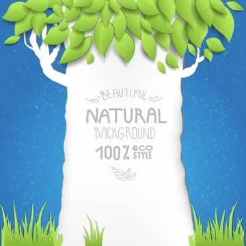 Tree and blue sky Stock Illustration