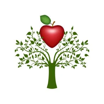 Tree and fruit of sin Stock Illustration