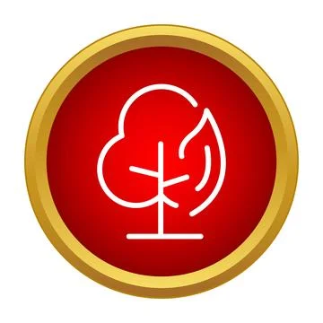 Tree and leaf icon symbolizing nature ecology environment Stock Illustration