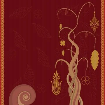 Tree and snail Stock Illustration