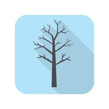 Tree and snow on the branch Illustrazione stock