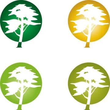 Tree and sphere, nature, logo Stock Illustration