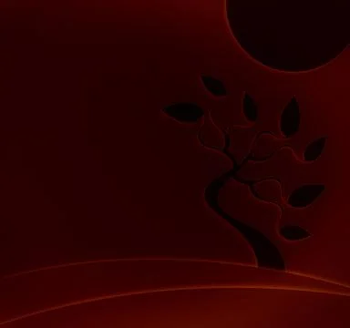 Tree and waves. Stock Illustration