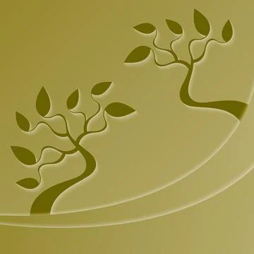 Tree and waves. Stock-Illustration