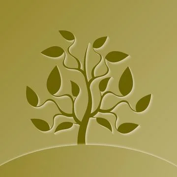 Tree and waves. Stock-Illustration