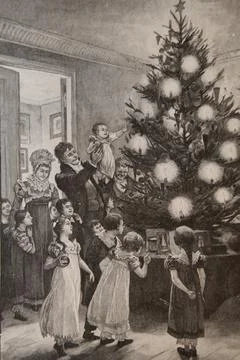 The tree, Andersen's tales, illustrations by Hans Tegner, Publisher Boivin an Stock Illustration