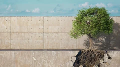 Tree animation urbanization Stock Footage 261258572