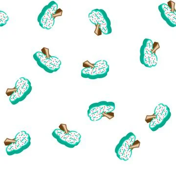 Tree apple isometric icon seamless pattern Stock Illustration