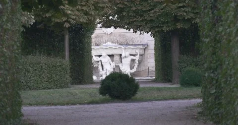Tree arch in Belvedere park Stock Footage 66865666