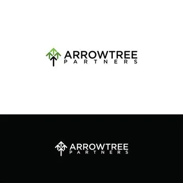 Tree Arrow Logo Logos Design Element Stock Vector Illustration Template Stock Illustration