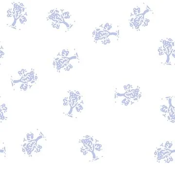 Tree autumn glyph seamless pattern Stock Illustration