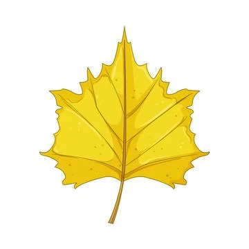 Tree autumn leaf cartoon vector illustration Stock Illustration