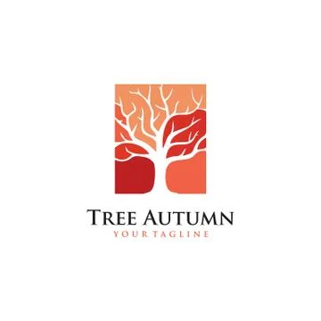 Tree Autumn Logo Vector and Templates Stock Illustration