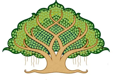 Tree background Illustrazione stock