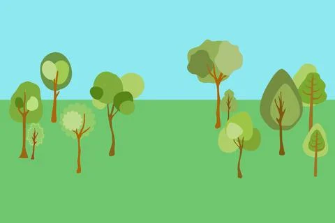 Tree Background Vector Stock Illustration