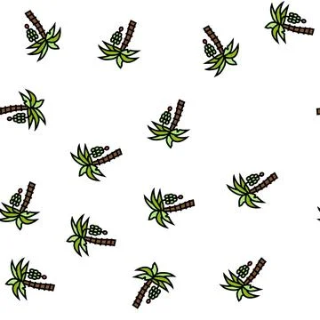 Tree banana vector seamless pattern Illustrazione stock