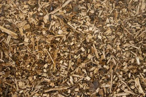 Tree bark brown large texture, mulch, bio Stock Photos