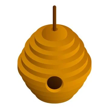 Tree bee hive icon, isometric style Illustrazione stock