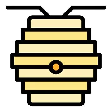 Tree bee hive icon vector flat Illustrazione stock