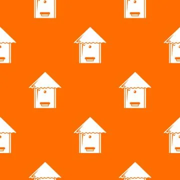 Tree beehive pattern vector orange Illustrazione stock