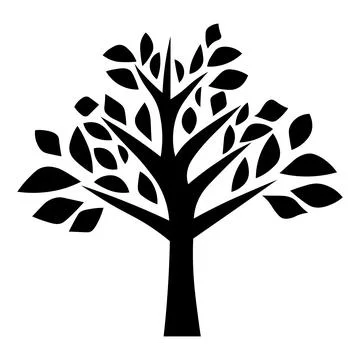Tree black logo isolated on white background Stock-Illustration