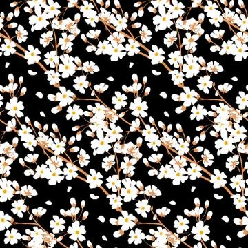 Tree branch blossom Illustrazione stock