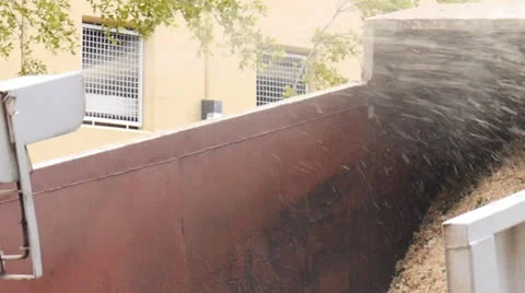 Tree branch crusher chopper grinder truck slow motion 2 Stock Footage 24138296