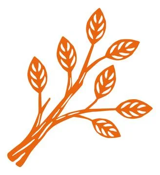 Tree Branch Hand Drawn Style Illustration Icon Stock Illustration