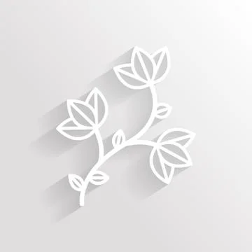 Tree branch. Illustrazione stock