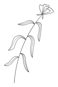 Tree branch with leaves .Vector illustration. Stock Illustration