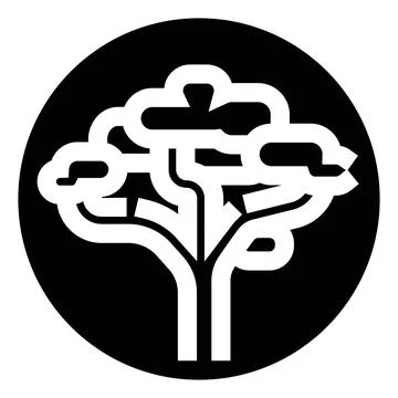 Tree branches forming network with arrows showing connection Stock Illustration