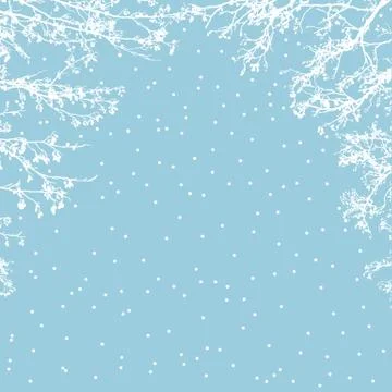 Tree branches frame Stock Illustration