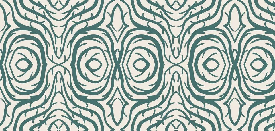 Tree branches seamless pattern. Pastel boho background in minimalist. Suit .. Stock Illustration