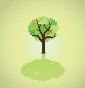 Tree of bubbles abstract illustration Stock Illustration