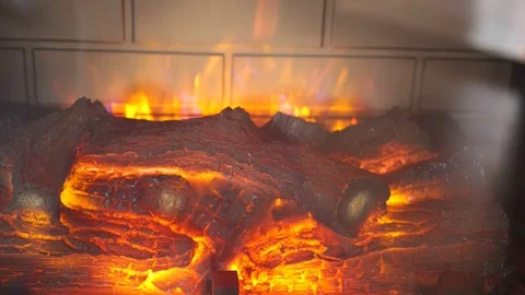 The tree burns in the fireplace Stock Footage 115762518