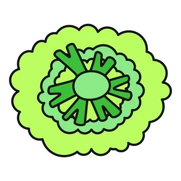 Tree bush top view simple garden illustration Illustrazione stock