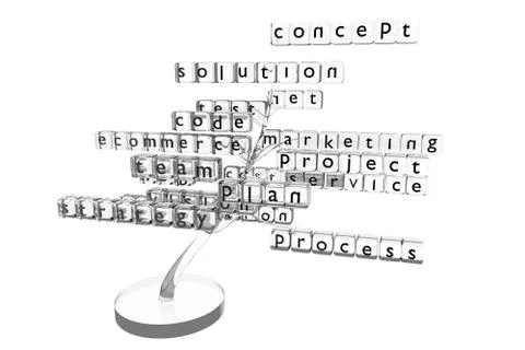 Tree of business concepts Stock Illustration