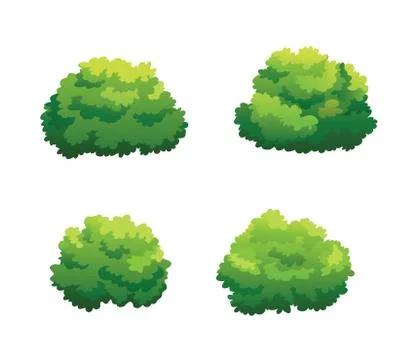 Tree for cartoon isolated on white background Stock Illustration