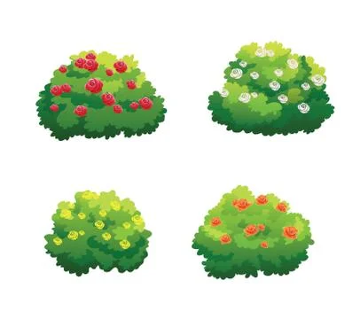 Tree for cartoon isolated on white background Stock Illustration