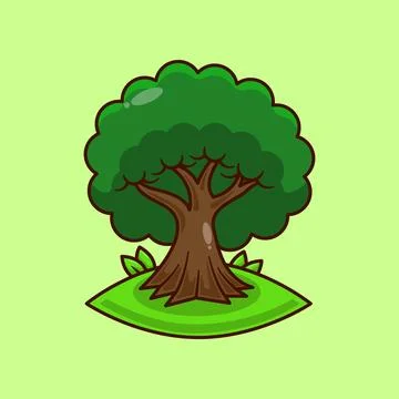 Tree - cartoon vector illustration Stock Illustration
