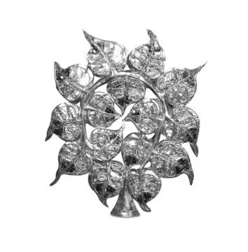 Tree carved silver leaf Stock Photos