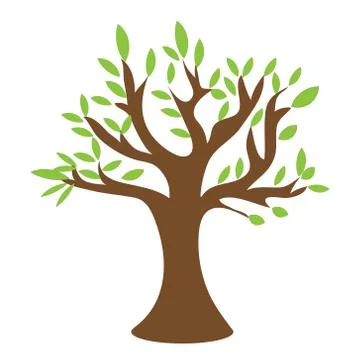 Tree casts a shadow, a place for text, vector Stock Illustration